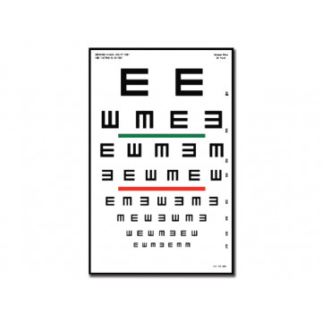 Tumbling "E" Optometric Chart